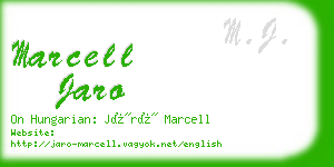 marcell jaro business card